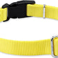 Hyhug Pets Solid Color Classic Regular Heavy Duty Basic Collar for Medium Breed Dogs Daily Use Walking,Jogging,Professional Training. (Medium, Illuminating Yellow)