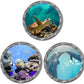 9PCS Ocean Animals World Under Sea Decor Sea Turtles Dolphins Fishes Sharks Coral Removable 3D Peel and Stick Vinyl Stickers
