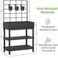 Metal Raised Garden Bed with Trellis, Elevated Planter Box with Legs for Outdoor Patio, Iron Standing Garden Box for Vegetables, Herbs, Flowers, Climbing Plants