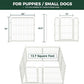FXW Rollick Unleashed Dog Playpen for Indoor, Yard, RV Camping, 24 inch 16 Panels for Small and Puppy Dogs, White│Patented