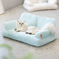 MEWOOFUN Cat Bed for Indoor Cats, Washable Dog Beds for Small Dogs & Cats, Fluffy Cat Couch with Non-Slip Bottom (Blue, 26.0" L x 19.0" W x 13.0" Th)
