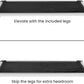 K9 Ballistics Chew Proof Armored Padded Dog Crate Bed, Virtually Indestructible, Legs Included (Obsidian Black, Large (41" L x 27" W x 5" H))