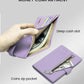 RFID Passport Holder Travel Wallet for Women, Leather Passport Cover Wallet with Card Holders SIM Slots,Zippered Coins Pocket and Cash Slot Slim Compact Travel Wallet (Taro Purple)