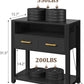20-29 Gallon Aquarium Stand with Stable Metal Frame & Power Outlet, Heavy-Duty Fish Tank Stand with Waterproof Mat, 550LBS Capacity Storage Cabinet, Black