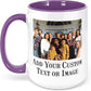 Personalized Coffee Mug, Custom Photo Text 15 Oz Ceramic Mug, Customized Picture Name Tea Cup, Unique Gift Idea, Taza Cafe Personalizadas Fotos, Cute Custom Gifts Mom Women Men, Mother's Day, Purple