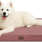 Outdoor Large Dog Bed, Waterproof Dog Bed for Large Dogs, Egg Crate Foam Pet Bed with Removable Washable Oxford Cooling Cover, Pink