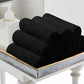 Avalon Salon Towel - Black Hand Towels Bulk Pack of 24-100% Cotton Absorbent Spa, Facial & Gym Towels for Working Out - 16x27 Inches (Not Bleach Proof)