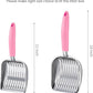 WePet Cat Litter Scoop, Aluminum Alloy Sifter, Kitty Metal Scooper, Deep Shovel, Long Handle, Poop Sifting, Kitten Pooper Lifter, Durable, Heavy Duty, for Litter box