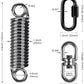 SELEWARE Heavy Bag Spring, Punching Bag Hanging Kit with Swivel & 2 Carabiners, 360 Rotational Hanging Accessory for Boxing Bag