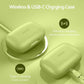 GOLREX Active Noise Cancelling Ear Buds Wireless Earbuds Bluetooth Headphones with 80H Playtime LED Display Wireless Charging Case, Over-Ear Hooks Earbud for Sports Running Gym Workout Yellow Green