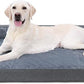 KSIIA Orthopedic Dog Bed for Large Sized Dog，Washable Pet Sofa with U-Shaped Bolster Removable Waterproof Cover Non-Slip Bottom and Egg-Crate Orthopedic Foam Pet Couch Bed, 41 x 27 Inch, Dark Gray