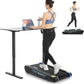 FUNMILY Smallest Walking Pad with 5% Incline, 2 in 1 Under Desk Treadmill for Home Office, 2.5 HP Mini Compact Walking Treadmill, Installation-Free/300lbs Weight Capacity/Unique Lighting Design