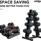 25/55 lbs Pair Adjustable Dumbbells Set, Adjustable Weights Dumbbells Set for Men and Women with Anti-Slip Fast Adjust Weight by Turning Handle,Black Dumbbell with Tray