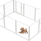 FXW Homeplus Unleashed Indoor Dog Playpen - Stress-Free and Safe Play, Heavy Duty 24 Inch 5 Acrylic Panels + 5 Wire Panels Dog Pen for Puppy and Small Dogs, White│Patented