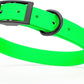 Dogline Biothane Waterproof Dog Collar Strong Coated Nylon Webbing with Black Hardware Odor- Proof for Easy Care Easy to Clean High Performance Fits Small Medium or Large Dogs, Tropical Green
