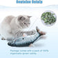 TOOGE 2 Pack 9" Floppy Fish Cat Toys with SilverVine and Catnip for Indoor Cats for Small Dogs Interactive Automatic Flopping Kicker Toys for Cats Puppy (Red Carp + Carp)