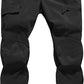Men's Snow Ski Hiking Pants Winter Fleece Lined Softshell Outdoor Waterproof Insulated Cargo Work Pants