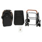 2-Layers Pet Stroller for 2 Cats/Dogs,Foldable Lightweight 77lbs Capacity Carrier, 4 Wheels, Removable Basket & Storage Pocket,for Small Pets (Black)