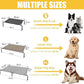 Simple Trending Raised Bed for Large Dog, Waterproof L Pet Cot, Breathable Big Bed Load 300lb, Brown