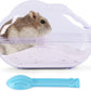 BUCATSTATE Hamster Sand Bath Container Hideout Hamster Toilet with Scoop Set Dust Bath Accessories for small animal,Gerbil,Syrian Hamster,Mouse,Rat (Purple, Medium)