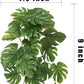 Reptile Plants for Terrarium, Amphibian Habitat Decor Artificial Hanging Plants with Suction Cup - Fake Monstera