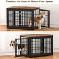 38 Inch Heavy Duty Dog Crate Furniture for Large and Medium Dogs, Decorative Pet House End Table, Wooden Cage Kennel Furniture Indoor, Rustic Brown