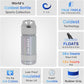Coldest Insulated Water Bottle with Straw Lid - Stainless Steel Metal Insulated Bottle for Men & Women (Supernova Silver Glitter, 14 oz)