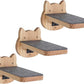 ESPETS Natural Solid Wood Cat Wall Floating Steps Set of 3 - Wall Mounted Wooden Cat Climbing Shelves and Perches, Kittty Stairs Ladder - Easy Install, Holds up 30lbs