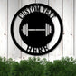 Custom Gym Metal Sign Personalized Workout Room Powerlifting Decor, Home Fitness Motivational Garage Center Wall Art, Gift for Women, Men, Dad, Papa, Grandpa, Mother, Sister, Girls, Modern Design