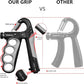 Hand Grip Strengthener - 5-100KG Adjustable Hand Exerciser Grip Strength Trainer for Muscle Building, Hand Therapy and Recovery - Relieve Pain for Arthritis, Carpal Tunnel, Includes Grips and