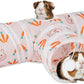 Rypet Guinea Pig Tunnel 3 Way Collapsible Small Pet Tunnels and Tubes with Interactive Ball for Baby Rabbit Ferret Hamster Chinchilla Hedgehog Hiding and Resting-White