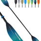 Abahub Adjustable Kayak Paddle 210-230 cm/ 230-250 cm Floating Kayaking Oars Boating Oars Canoeing Oars Black