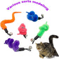 Cat Worm Toy Refills, 20 Pieces Cat Wand Attachments Worms Toy for Indoor Cats (B)