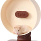 Quiet Hamster Wheel 10.2 Inch Dual-Bearings Silent Small Animals Running Exercise Wheel Height Adjustable for Syrian Hamsters, Gerbils, Rats, or Other Small Pets, Mousse White