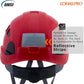 LOHASPRO Hard Hats Construction Safety Helmet ANSI Z89.1 Approved OSHA Hardhat, Vented Men Worker Red Hard Hat with Chin Strap Tree Climbing Rescue Arborist Helmet (P6 Red)