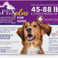 Apex Plus Flea and Tick Prevention for Dogs | Large (45-88 lbs) | 6-Month Supply | Dog Flea and Tick Treatment | 24-Hour Activation, Waterproof, 30-Day Protection