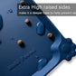 Hoki Found Large Silicone Pet Food Mat - Non Slip Dog, Cat Bowl Mat Tray - Waterproof Feeding Placemat - Indigo Ink