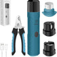 PIPAFFEED Dog Nail Grinder Upgraded with with Dog Nail Trimmers,2 LED Lights, 3-Speed Rechargeable & Quiet - Upgraded Electric Pet Nail Trimmer, Painless Paws Grooming Tool-Bule
