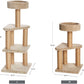 Amazon Basics Cat Tree - Indoor Cat & Kittens Multi-Level Climbing Activity Tower with Scratching Posts, Large (45.9"H) - Beige