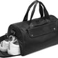 Small Gym Bag, Black Waterproof Duffle Bag for Men Women, Cordura Workout Bag with Trolley Sleeve, Duffle Bag for Travel, Sports, Fitness, Training, Yoga, Hospital