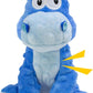 Squeaky Stuffed Dog Toys, Chew Toy for Large Medium Small Breeds, Plush Dog Toys to Keep Them Busy, Puppy Teething Dog Toy, Crinkle Dog Toy (Blue Hippo)