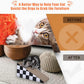 Cat Scratching Board with Ball, Triangle Cat Scratching Cardboard, Multiple Scratching Angles, 2-in-1 Scratching Lounge Bed, Recyclable and Durable, Furniture Protector, Black and White