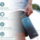 Coolflask Insulated Water Bottle with Strap, 32 oz Metal Water Flask with Straw & Spout Lids, Stainless Steel Double Wall Vacuum, Keep Cold 48h Hot 24h, Leak Proof & Non-BPA, Prussian Blue