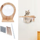 Wooden Cat Hammock, Clear Space Capsule Cat Bed, Wall-Mounted Kitten Walls Shelves Kitty Beds Small Pets Beds, Cats Toy Perch House for Sleeping, Playing, Climbing and Lounging