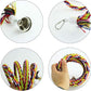 2pcs 63in Bird Perch Rope Bungee Parrot Toy - Pure Natural Cage Chewing Toy