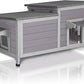 GUTINNEEN Outdoor Cat House Weatherproof Feral Kitty Shelter for Winter Cat Condo with Large Opening Roof (1-Story（AIR93）)