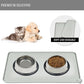 Waterproof Pet Feeding Mat with High Raised Edges, Heavier and Thicker Placemats for Cat Dog Water Bowl with BPA Free, Dogs Cats Food Mats for Messy Drinkers to Prevent Spill and Protect Floors
