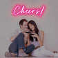 Pink Cheers Led Neon Sign USB Power Switch with Dimmable Led Cheers Sign for Wall Decor Cheer Light Up Sign Neon for Birthday Wedding Party Bar and Night Club 18.5 * 6.69in