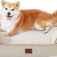 EHEYCIGA Orthopedic Dog Beds for Large Dogs, Waterproof Memory Foam Large Pet Bed with Sides, Non-Slip Bottom and Egg-Crate Foam Dog Couch Bed with Washable Removable Cover, Beige
