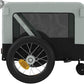 Tidyard Pet Bike Trailer Gray and Black Oxford Fabric and Iron Pet Bicycle Carrier, Animal Bike Stroller for Cat, Puppy, Dog, Outdoor, Travel Style C